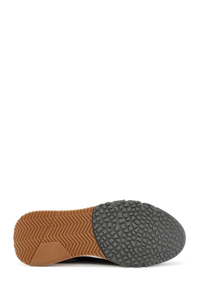 Derimod Erkek Lacivert Bağcıklı Kalın Tabanlı Deri Casual Sneaker,Kışlık Spor Ayakkabı 25WFD690718