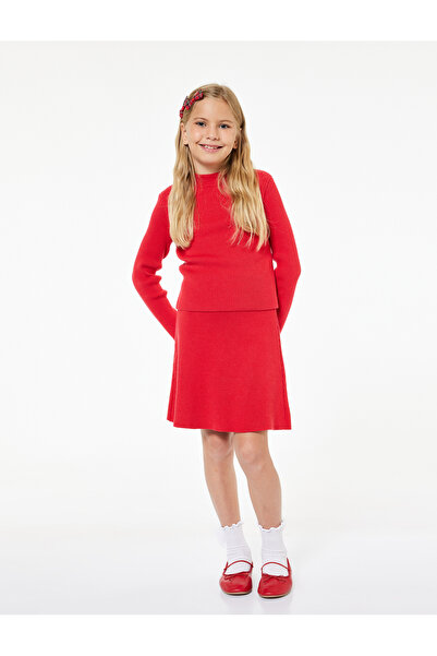 Koton Viscose Blended Slim Fit A-Line Knit Skirt