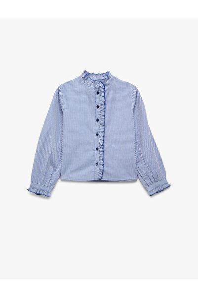 Koton Cămașă din bumbac cu mâneci lungi și detaliu cu volane