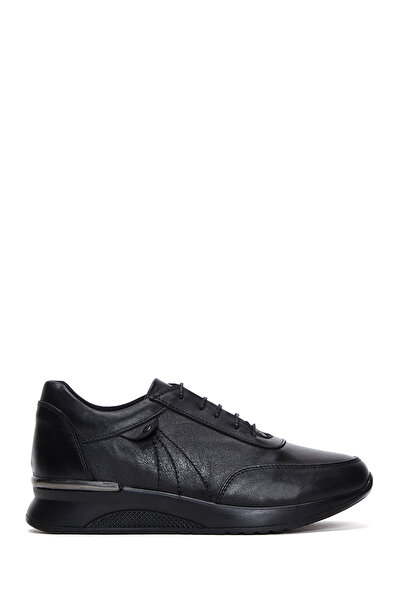 Derimod Women's Black Lace-Up Leather Casual Shoes 25Afd412318