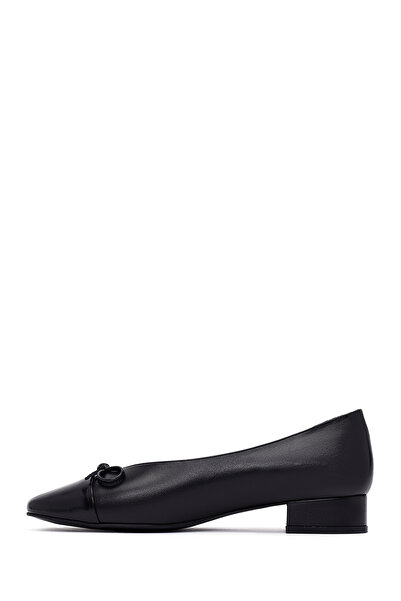 Derimod Women's Black Short Heeled Shoes, Leather Ballerinas 25Afd161914