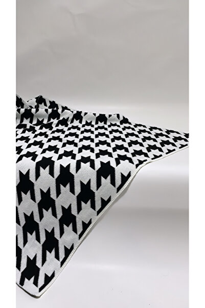 Onur Etol - Houndstooth Pattern Double Sided Brand Shoulder Shawl Shoulder Neckerchief Etol Winter Product Thick Woven Fabric