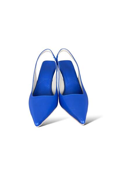 Liger Pantofi de damă în stil casual cu toc de 8 cm - ALBASTRU