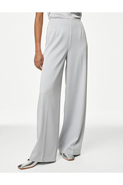 Marks & Spencer Yüksek Bel Wide Leg Saten Pantolon