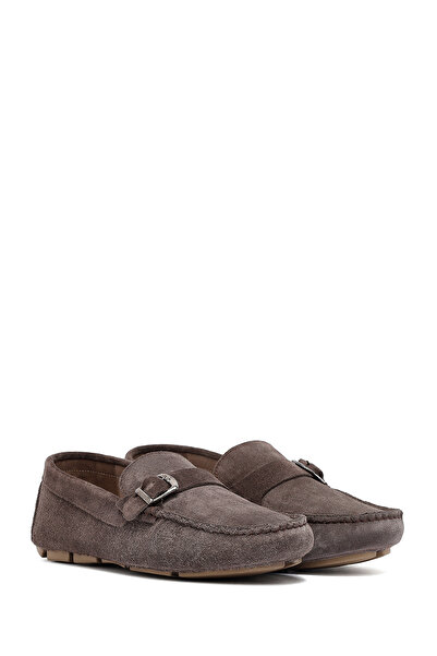 Derimod Erkek Vizon Süet Deri Casual Loafer 25SFD750110