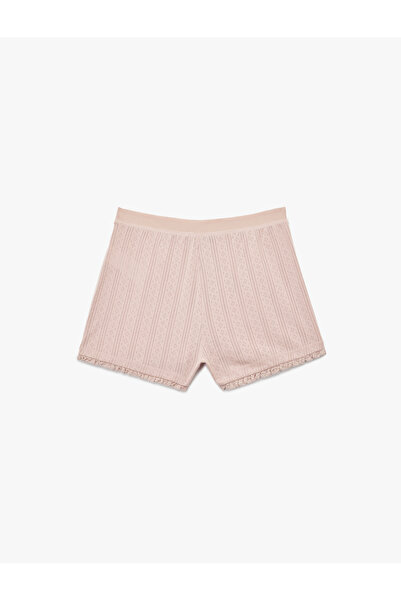 Koton Dantelli Detaylı Rahat Kalıp Pamuklu Şort Pijama Altı