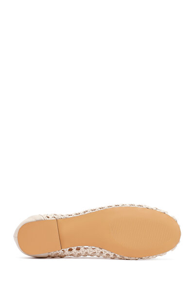 Derimod Kadın Bej Örgülü Babet 25SFD443729