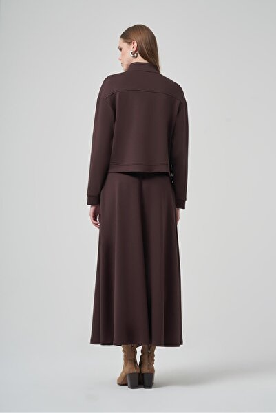 Nuss 1015 Star Beaded Snap Fastener Jacket Skirt Set