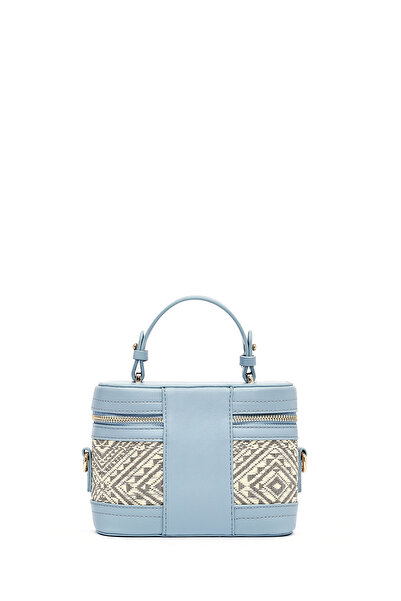 Derimod Kadın Mavi Uzun Askılı Desenli Mini Kutu Çapraz Çanta 25SBD262014