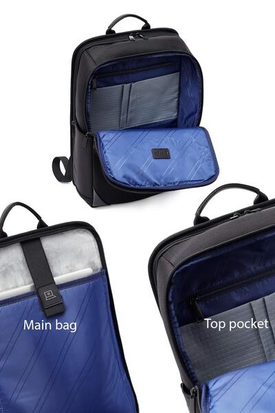 Derimod D-Pack Unisex Siyah Kumaş Sırt Çantası 25SBD30226F