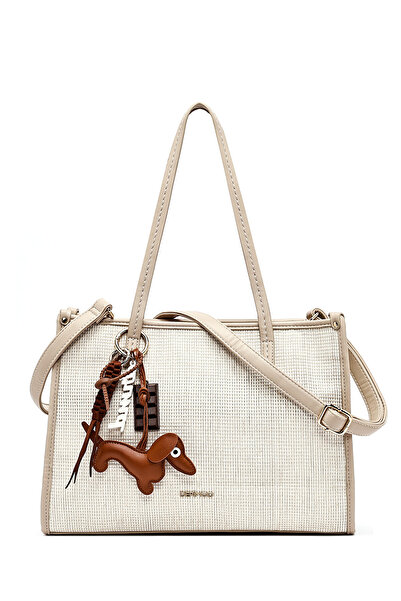 Derimod حقيبة كتف نسائية باللون البيج بحزام طويل 25SBD254014