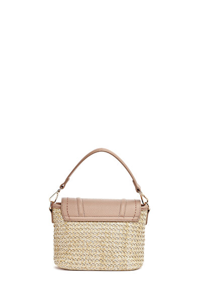 Derimod Kadın Pembe Uzun Askılı Hasır Çapraz Çanta 25SBD275014