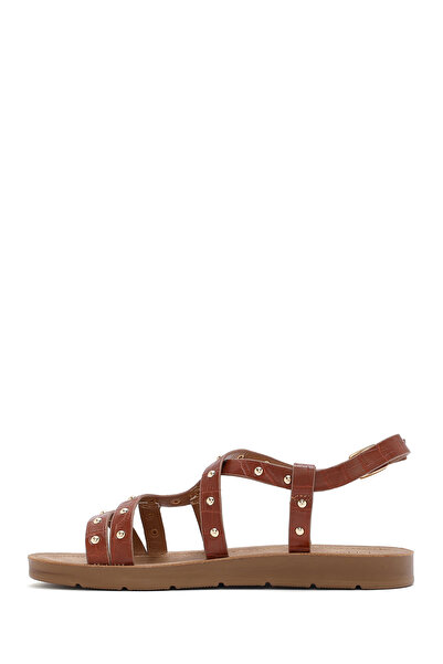 Derimod Women's Tan Crocodile Sandals 25Sfe4642E3