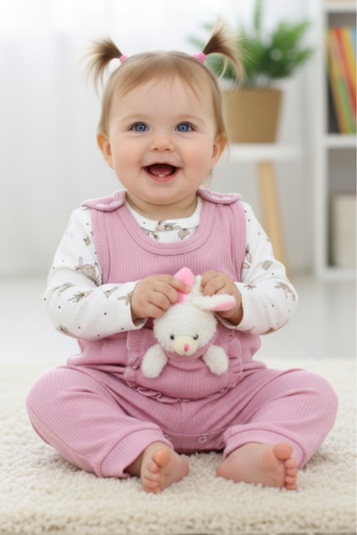 EYMİRGİYİM Παιχνίδι Rabbit Report Baby Girl Παιδική φόρμα 3 μηνών, 6 μηνών, 9...