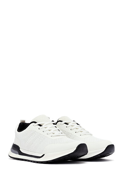 Derimod Zero Erkek Beyaz Bağcıklı Kumaş Sneaker 25SFD69006F