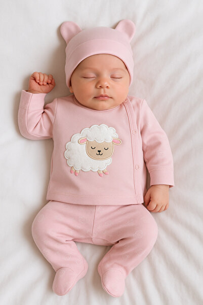 Panfilia 100% Cotton 0-3 Months Newborn Baby Girl Hospital Release Set of 3 /...
