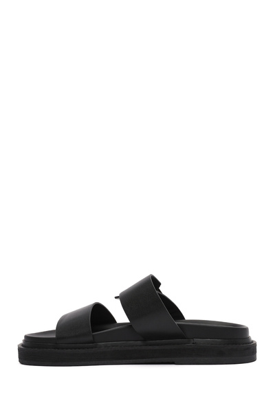 Derimod Women's Black Buckle Slippers 25Sfe492418