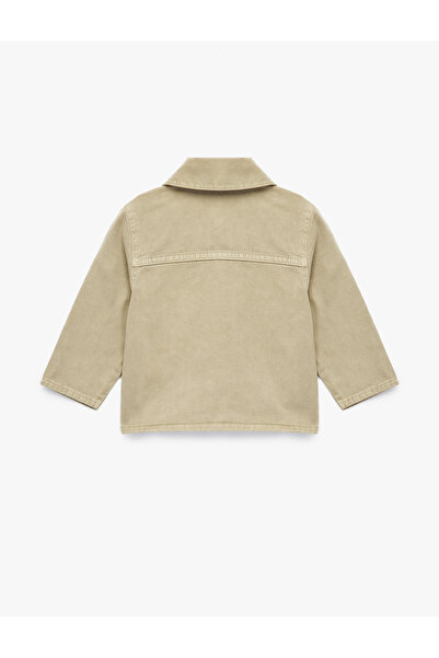 Koton Cotton Long Sleeve Classic Collar Denim Jacket