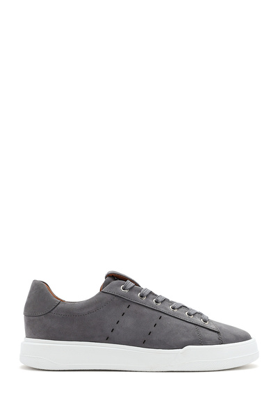 Derimod Erkek Gri Bağcıklı Süet Deri Sneaker 25SFD707510