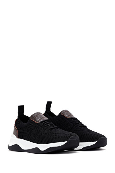 Derimod Zero Erkek Siyah Kalın Tabanlı Kumaş Sneaker 25SFD69206F