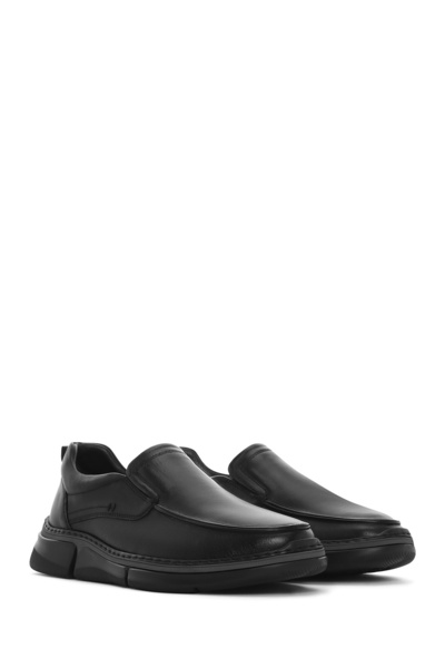 Derimod Erkek Siyah Deri Comfort Loafer 25SFD642218