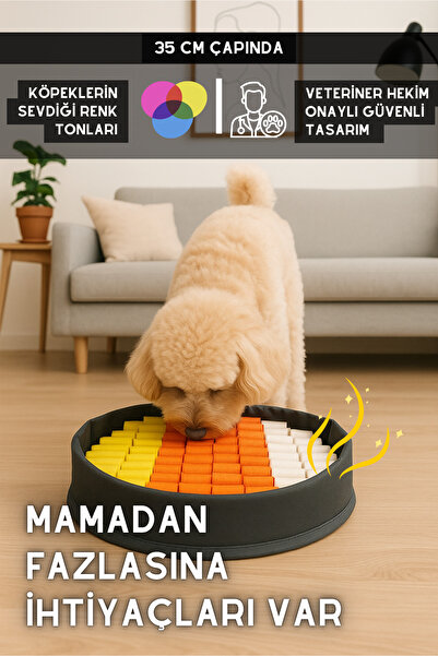pawdaz Bulyut (35 CM) - Köpek Koku Eğitim Matı, Bulma, Koklama ve Yavaş Yeme Oyuncağı, Kaymaz Taban