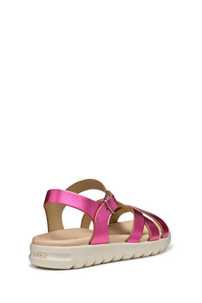 Geox Girl Fuchsia Anatomical Glitter Sandals J45Gsa000Cfc8002