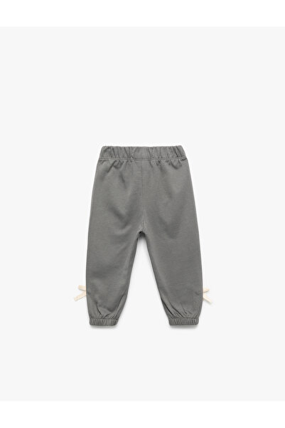 Koton Pamuklu Beli Lastikli Fiyonk Detaylı Şardonlu Jogger Eşofman Altı