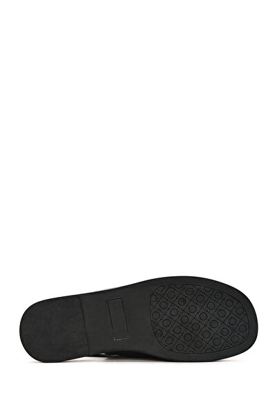 Derimod Γυναικεία Μαύρα Σανδάλια από Γνήσιο Δέρμα με Ελαστική Πλάτη 25SFD351318