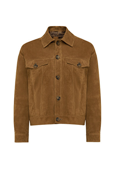 Derimod Valenza Kadın Camel Süet Deri Ceket 24WGD527610