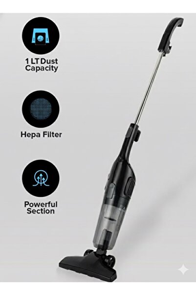 Zen Store مكنسة كهربائية سلكية 2 في 1، قابلة للتحويل إلى محمولة باليد، 300 وات، لون أسود