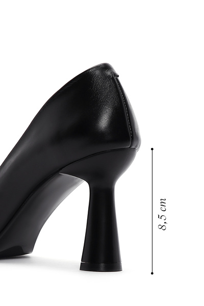 Derimod Women's Black Heeled Genuine Leather Heeled Shoes Stiletto 25Sfd130518