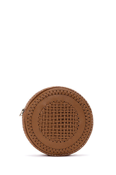 Derimod Kadın Camel Uzun Askılı Örgülü Mini Çapraz Çanta 25SBD290718