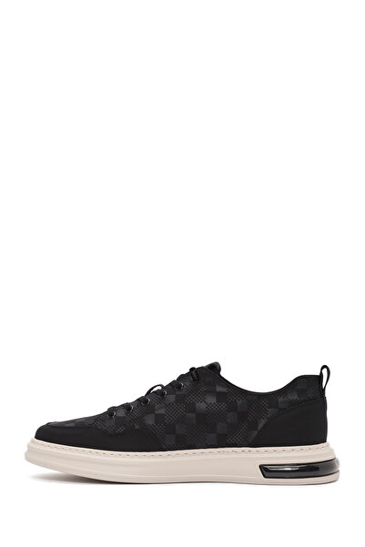 Derimod Erkek Siyah Bağcıklı Desenli Kumaş Sneaker 25SFD69326F