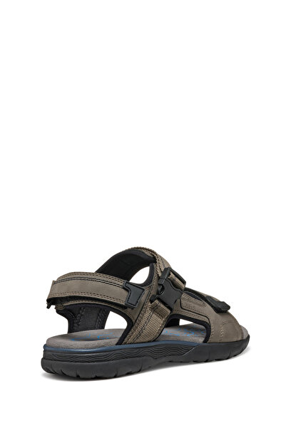 Geox Men's Gray U Spherica Ec5 B- Nbk Synt.Le Double Strap Fabric Sandals U55Elb000Ekc1018