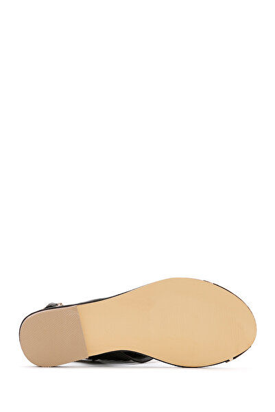 Derimod Women's Black Back Strap Flip Flops Sandals 25Sfe 490918