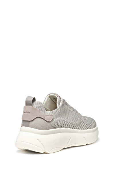 Geox Kadın Gri D Nebula 2.0 X A - Knit.Tex + Su Bağcıklı Kumaş Sneaker D55NHA09T22C5097