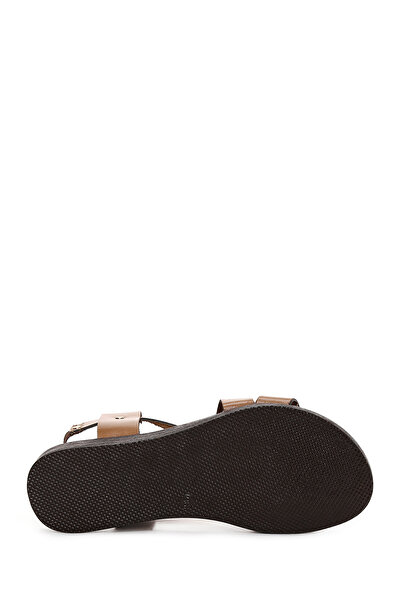 Derimod Women's Tan Genuine Leather Bodrum Sandals 25Sfd331118