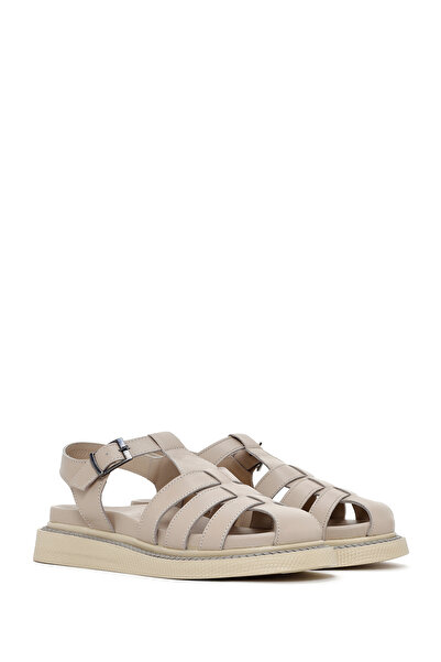 Derimod Women's Mink Banded Genuine Leather Comfort Sandals 25Sfd300418