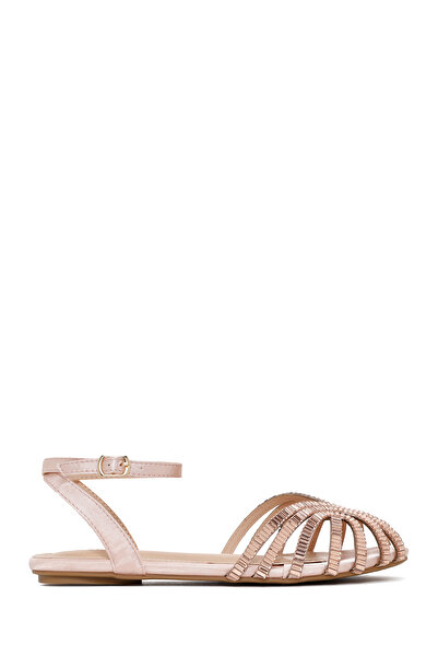 Derimod Women's Pink Ankle Strap Stone Sandals 25Sfe 450414