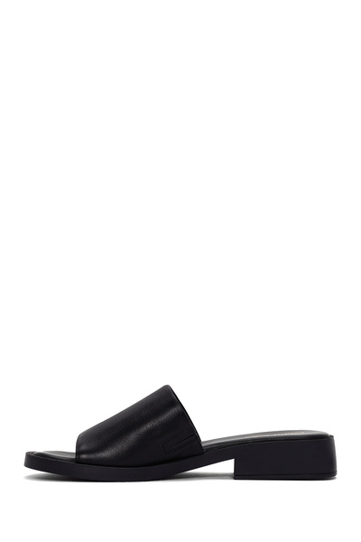 Derimod Women's Black Casual Leather Slippers 25Sfd 200018