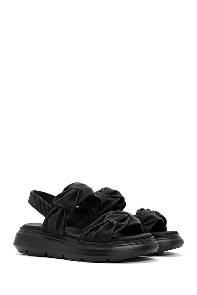 Derimod Women's Black Thick Soled Sandals 25Sfe 485018