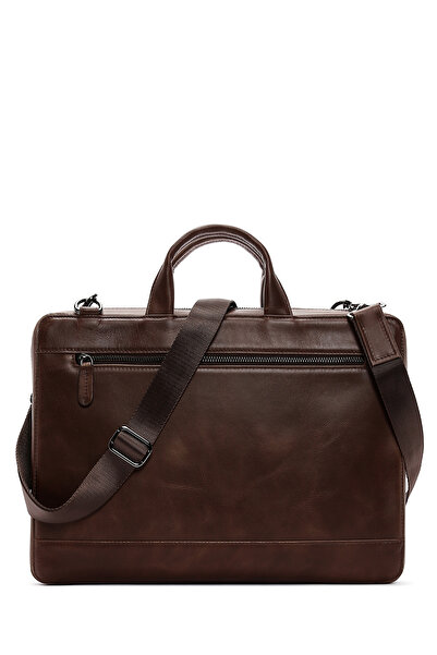 Derimod Men's Brown Leather Briefcase 23Sbd3302Cr