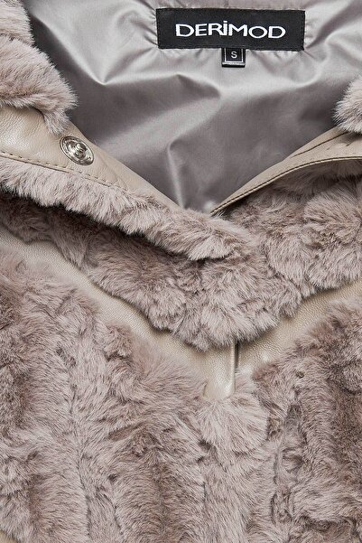 Derimod Melrose Kadın Vizon Teddy Deri Mont 24WGP5019FF