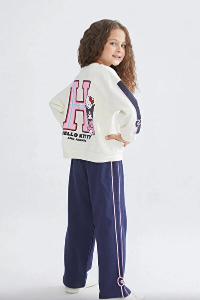 Kidmark Çocuk Modası طقم ملابس علوية وسفلية من القطن بنسبة 100% مطبوع عليه هيلو كيتي للفتيات