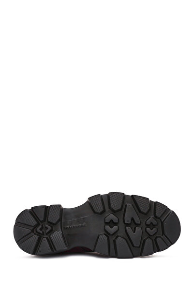 Derimod Women's Burgundy Lace-Up Leather Oxford Shoes 24Wfd 236422