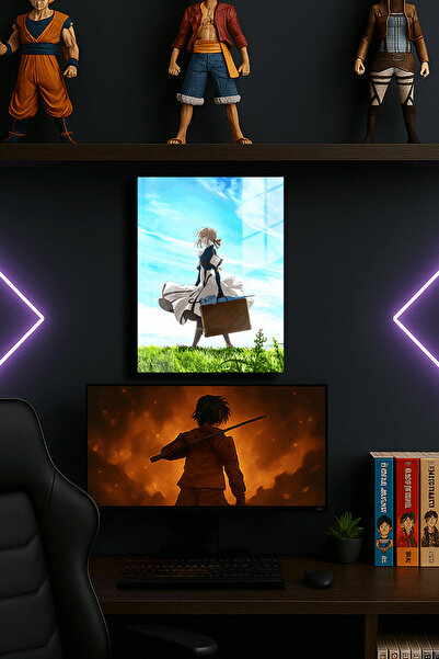 EABASKI Poster metalic "Violet Evergarden" cu imprimeu, Tablou cadou 30x40 cm