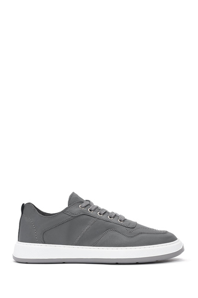 Derimod Erkek Gri Bağcıklı Deri Sneaker 25SFD707218