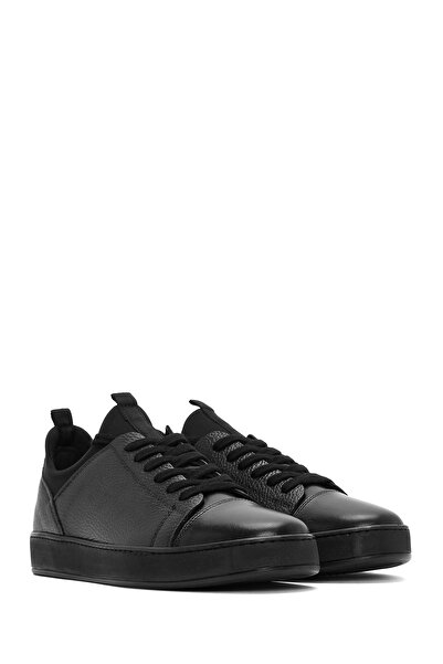 Derimod Erkek Siyah Bağcıklı Deri Sneaker 25SFD6300FT