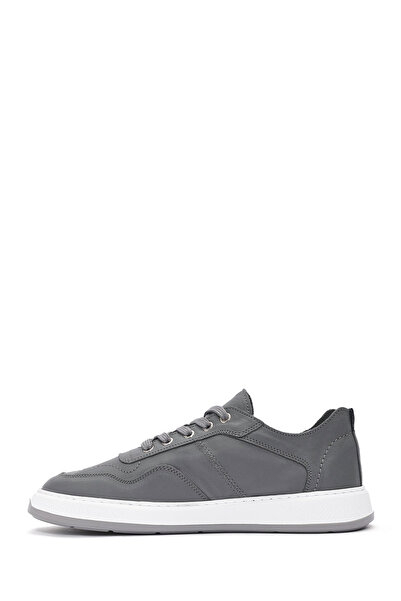 Derimod Erkek Gri Bağcıklı Deri Sneaker 25SFD707218